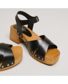 Sandales en Cuir Mae noires